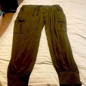 All In Motion olive green lightweight joggers